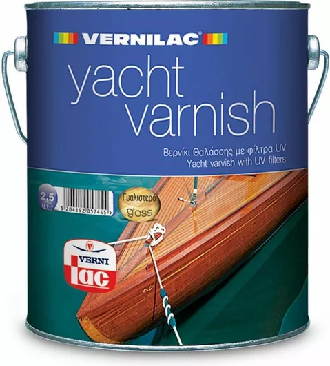 Βερνίκι Vernilac Yacht Varnish Επιφάνειας Διαλύτου Άχρωμο Γυαλιστερό 750ml