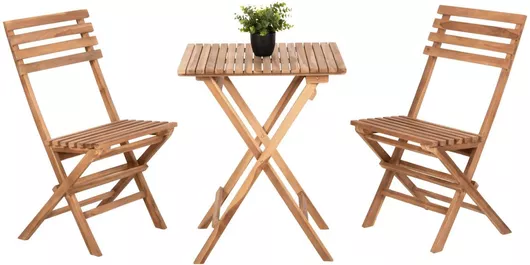 Σετ Τραπεζαρίας για Μικρούς Εξωτερικούς Χώρους Kendyr Καφέ 3τμχ