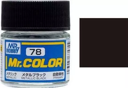 Χρώμα Μοντελισμού C-078 Mr. Color (10 ml) Metal Black