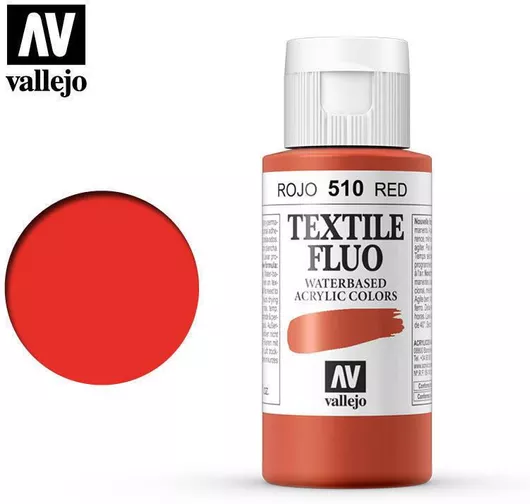 Χρώμα Μοντελισμού Vallejo Textile Color (FLUO RED 60ml) - Vallejo για ύφασμα (FLUO RED 60ml)