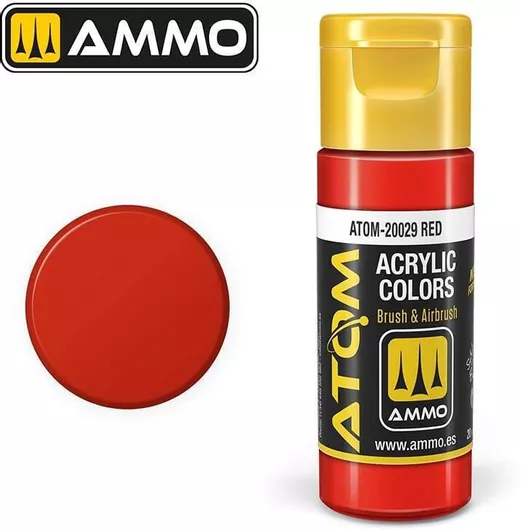 Χρώμα Μοντελισμού Ammo Atom Scarlet Red 20ml