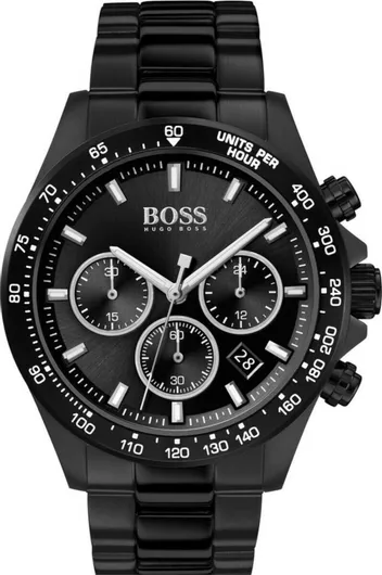 Ανδρικό Ρολόι Hugo Boss Hero Χρονογράφος Μπαταρίας με Μεταλλικό Μπρασελέ 