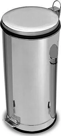 Κάδος Απορριμμάτων Viovas Μεταλλικός με Πεντάλ 50lt Inox