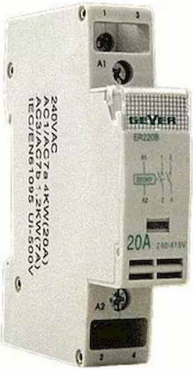 Ρελέ Ράγας Geyer Ισχύος 20A Μονοπολικό με Τάση 24V ER220A