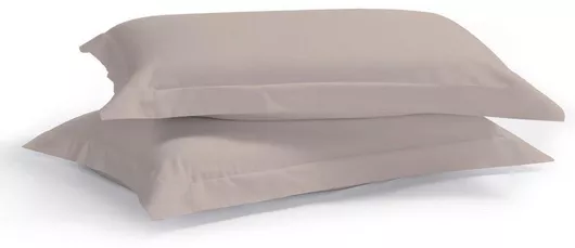 Σετ Μαξιλαροθήκες Aslanis Home Satin Plain 50x70cm Light Khaki