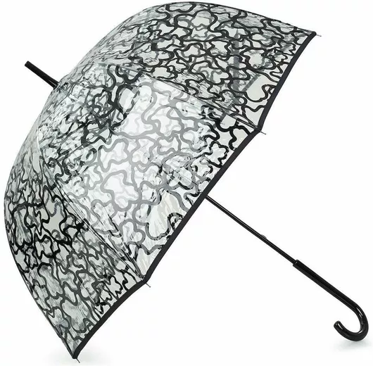 Ομπρέλα Βροχής Tous Kaos Αυτόματη με Μπαστούνι Διάφανη