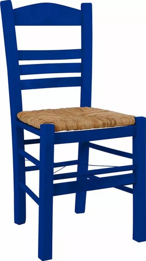 Καρέκλα Καφενείου Ξύλινη 40.5x43x88cm Μπλε