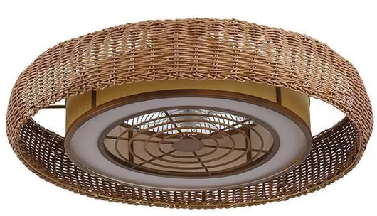 Ανεμιστήρας Οροφής Eurolamp 65cm με Φως & Τηλεχειριστήριο Καφέ