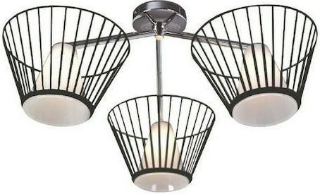 Πλαφονιέρα Aca Μοντέρνα Μεταλλική Οροφής με Ντουί G9 Μαύρο