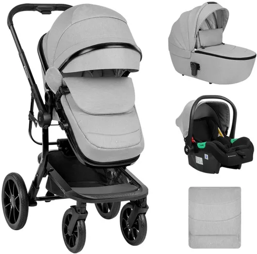 Kikka Boo Irene 3 σε 1 Καρότσι Μωρού από Nεογέννητο Light Grey
