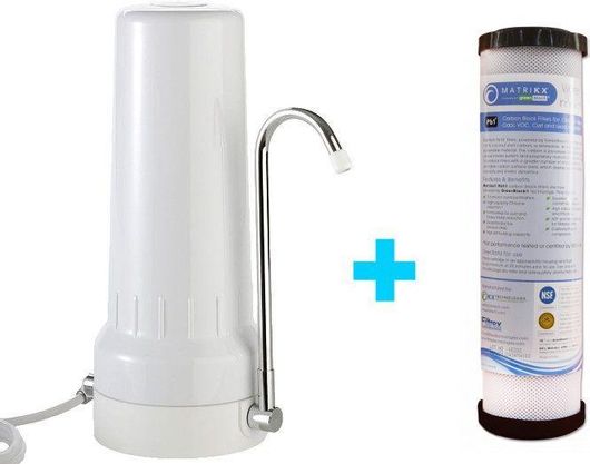 Συσκευή Φίλτρου Νερού Atlas Filtri Depural Top Άνω Πάγκου Μονή με Ανταλλακτικό Φίλτρο Matrikx PB1 0.5 μm