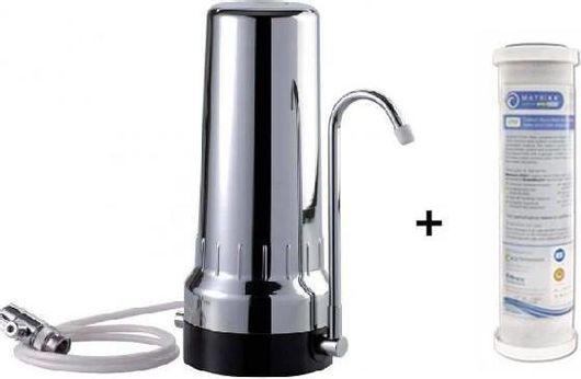 Συσκευή Φίλτρου Νερού Atlas Filtri Depural Top Άνω Πάγκου Μονή με Ανταλλακτικό Φίλτρο Matrikx CTO 5 μm