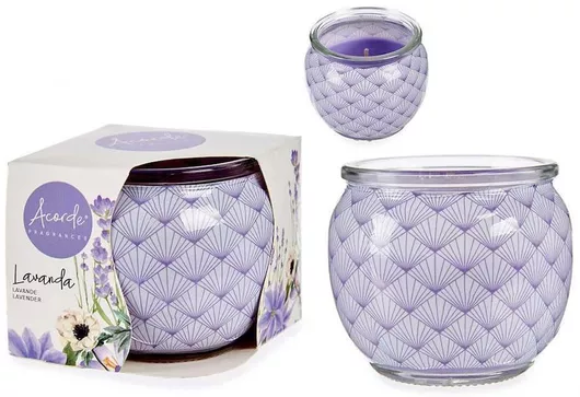 Αρωματικό Κερί Plastona σε Βάζο με Άρωμα Λεβάντα Μοβ
