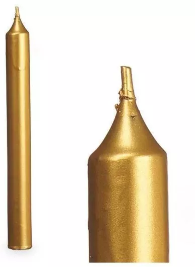 Plastona Διακοσμητικό Κερί Κηροπηγίου Χρυσό 15εκ.