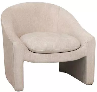 Πολυθρόνα Pakoworld Berza 110-000074 Υφασμάτινη 76x76x71cm Κρεμ