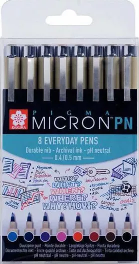 Sakura Sakura Pigma Micron Μαρκαδόροι Σχεδίου Πολύχρωμοι 8τμχ