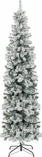 Χριστουγεννιάτικο Δέντρο Μιλάνο Πράσινο Χιονισμένο 210cm με Μεταλλική Βάση
