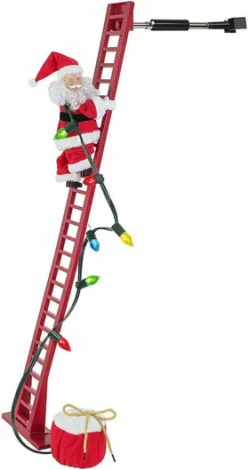 Διακοσμητικός Άι Βασίλης SP Souliotis Κόκκινος σε Σκάλα