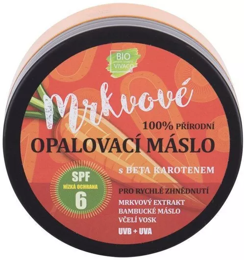 Αντηλιακό Προσώπου & Σώματος Vivaco Bio Carrot Tanning Butter Spf6 Αδιάβροχο Λάδι SPF6 150ml