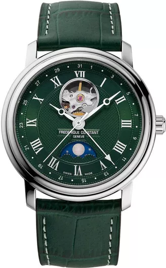 Ανδρικό Ρολόι Frederique Constant Classic Moonphase Αυτόματο  Ασημί Χρώμα