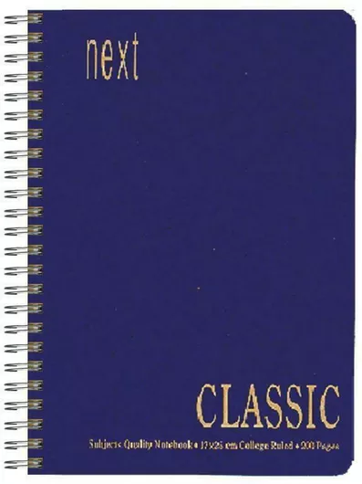 Next Σπιράλ Τετράδια Ριγέ Β5 150 Φύλλων 5 Θεμάτων Classic Μπλε 6τμχ