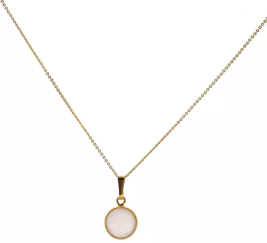 Κολιέ Krama Jewels με Πέτρες Krama Jewels  Ροζ Επιχρυσωμένο Ασήμι