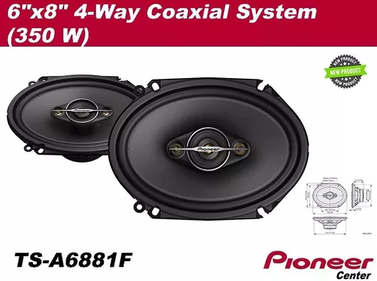 Σετ Ηχεία Αυτοκινήτου Pioneer 6x8" με 350W RMS 4 Δρόμων