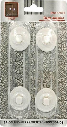 HOMie Προστατευτικά για Ντουλάπια & Συρτάρια με Αυτοκόλλητο από Πλαστικό Λευκό 2τμχ