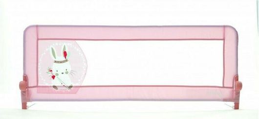 Προστατευτικό Κάγκελο Κρεβατιών Asalvo Tippi Πτυσσόμενο από Ύφασμα 150x43.5x76cm Ροζ