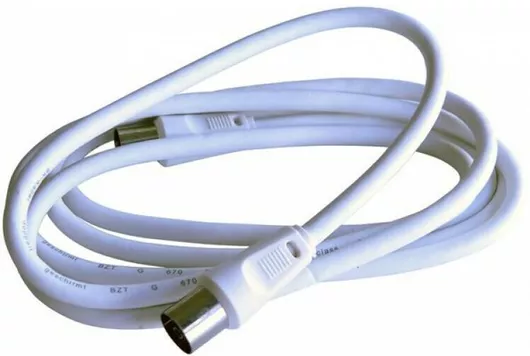 Καλώδιο Κεραίας Coax male - Coax female Λευκό 2.5m S100-2.5