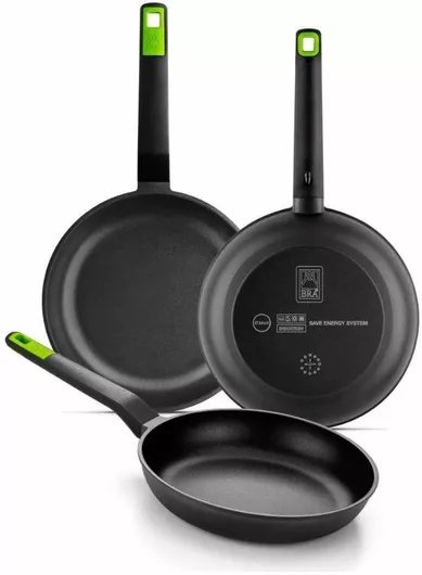 Σετ Τηγάνια Bra από Αλουμίνιο με Αντικολλητική Επίστρωση A841202 3τμχ