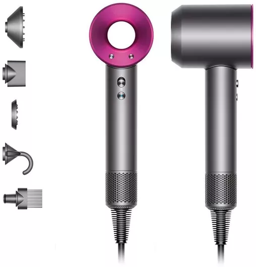 Πιστολάκι Μαλλιών Dyson Supersonic HD07 Ionic Επαγγελματικό με Φυσούνα 1600W Iron / Fuchsia