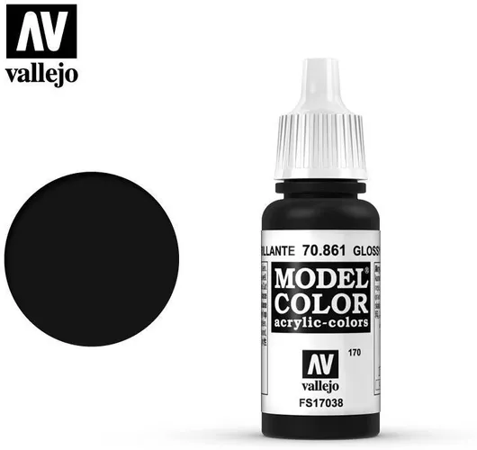Χρώμα Μοντελισμού Acrylicos Vallejo Model Color Glossy Black 17ml
