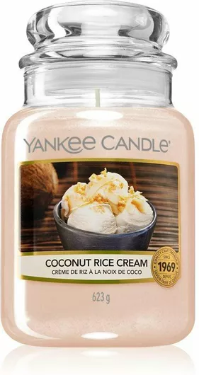Αρωματικό Κερί Yankee Candle σε Βάζο με Άρωμα Coconut Rice Cream 623gr Λευκό