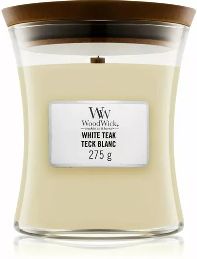 Αρωματικό Κερί WoodWick σε Βάζο με Άρωμα White Teak 275gr