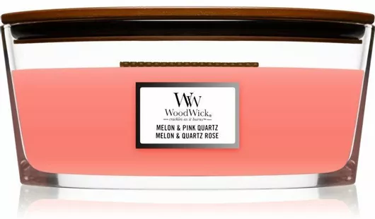 Αρωματικό Κερί WoodWick σε Βάζο με Άρωμα Melon & Pink Quarz 453.6gr