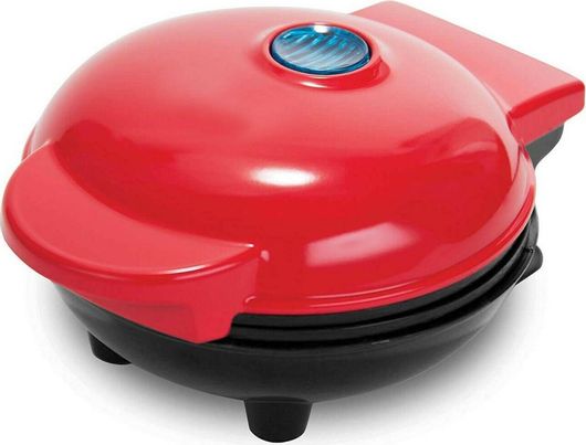 Βαφλιέρα Mini Waffle Maker σε Στρογγυλό Σχήμα 350W Κόκκινο