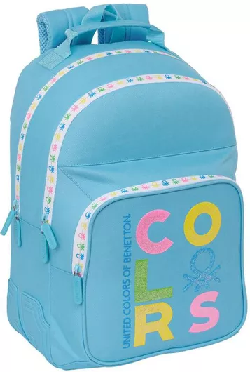 Σχολική Τσάντα Benetton Spring Celeste 32 X 42 X 15 Cm