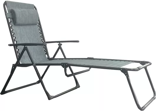 Ξαπλώστρα Παραλίας Oxford Home Γκρι Αλουμινίου