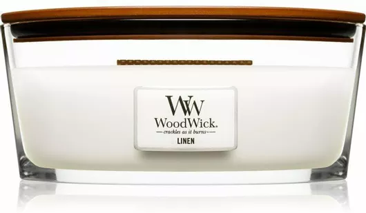 Αρωματικό Κερί WoodWick Linen σε Βάζο με Άρωμα Linen 453.6gr