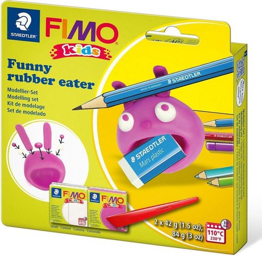 Πηλός Staedtler 8035-23 Fimo Kids Funny Rubber Eater Πολυμερικός 84gr Πολύχρωμο