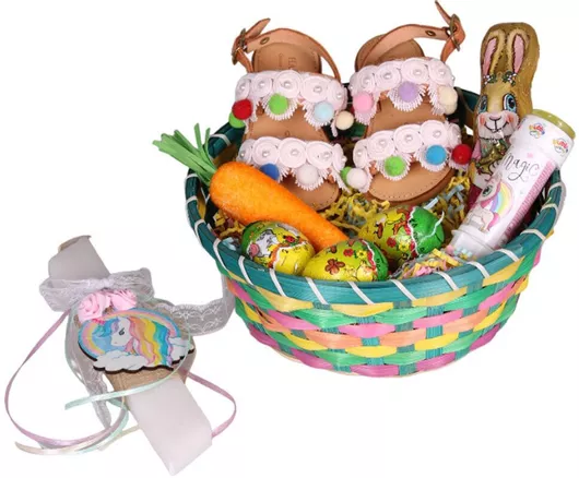 Πασχαλινή Λαμπάδα Στρογγυλή Χειροποίητη Ροζ