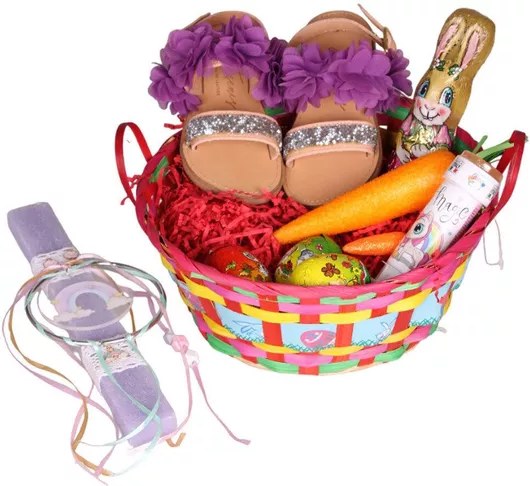 Σετ Λαμπάδα Σανδάλια Παιδικό Πασχαλινή Σύνθεση Σοκολατένια Αυγά Set103