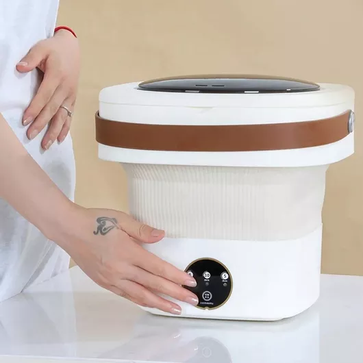 Μίνι Φορητό Πλυντήριο σε Λευκό Χρώμα