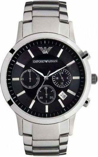 Ανδρικό Ρολόι Emporio Armani AR2434 με Μεταλλικό Μπρασελέ Ασημί