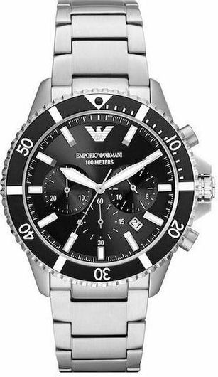 Emporio Armani AR11360 με Μεταλλικό Μπρασελέ Ασημί