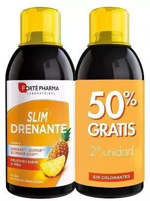 Forte Pharma Slim Draining Συμπλήρωμα για Αδυνάτισμα 2 x 500ml Pineapple