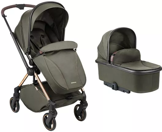 Καρότσι Μωρού Kikka Boo Lanah Ρυθμιζόμενο 2 σε 1 Kατάλληλο για Nεογέννητο Army Green