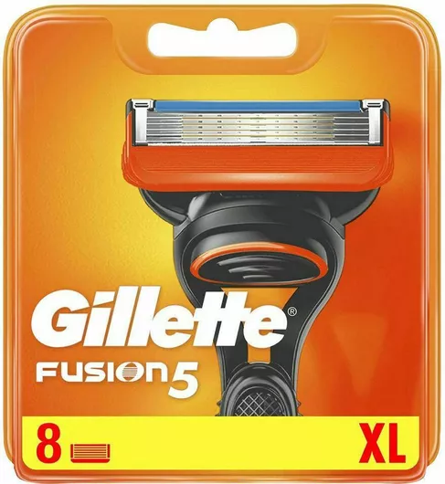 Gillette Fusion5 Λεπίδες Ανταλλακτικές Κεφαλές με 5 Λεπίδες & Λιπαντική Ταινία 8τμχ
