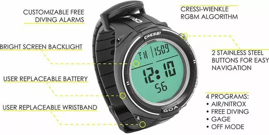 Ρολόι Κατάδυσης CressiSub Goa Black Blue